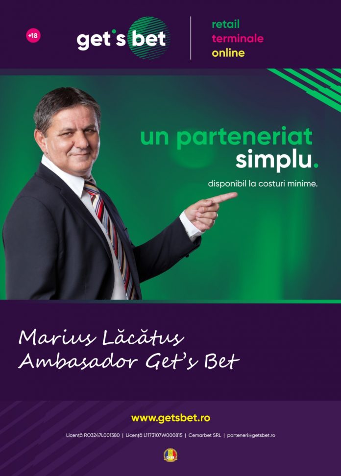 Marius Lăcătuș, Ambasador Get’s Bet în România