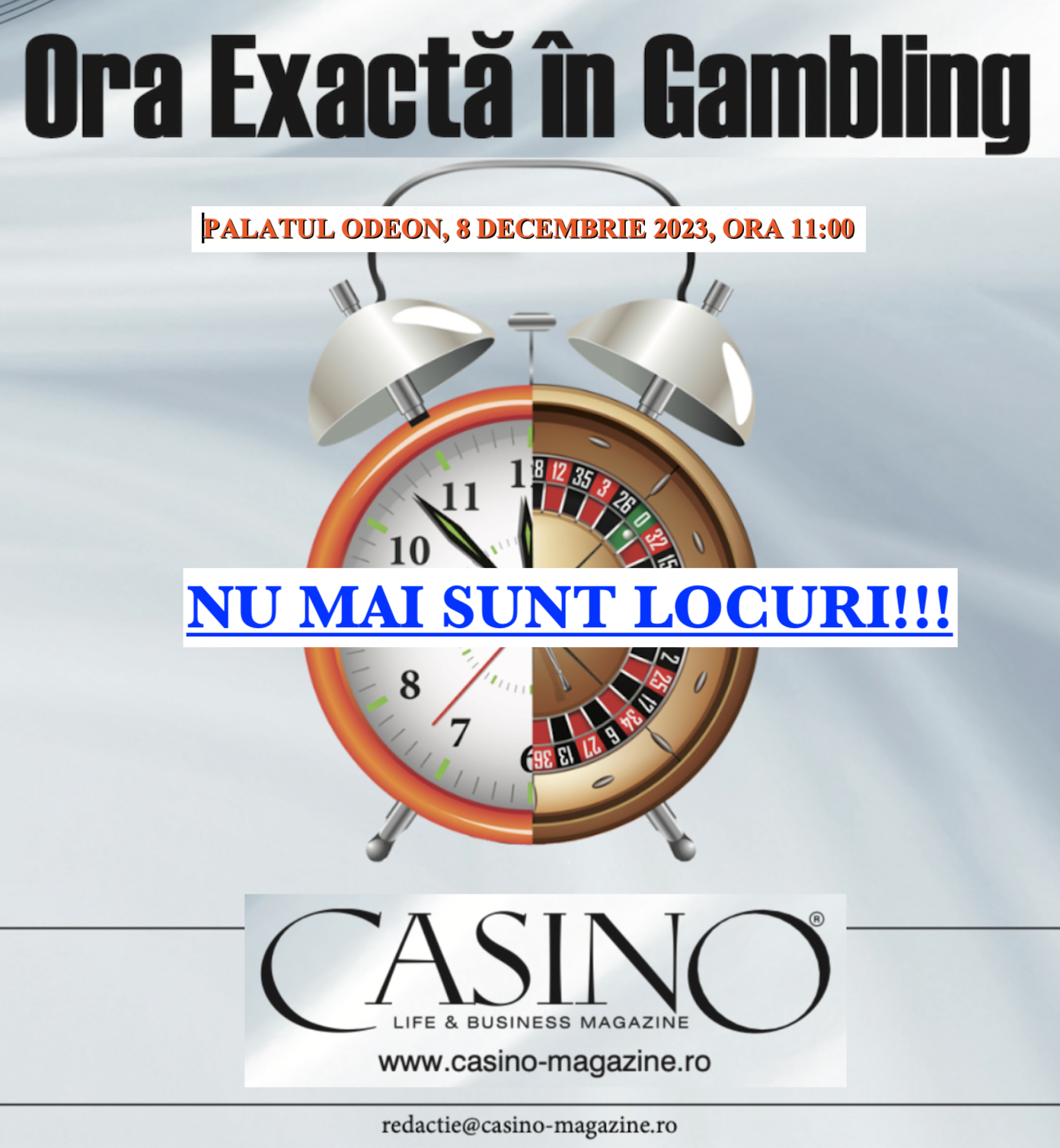 Ora Exactă în Gambling